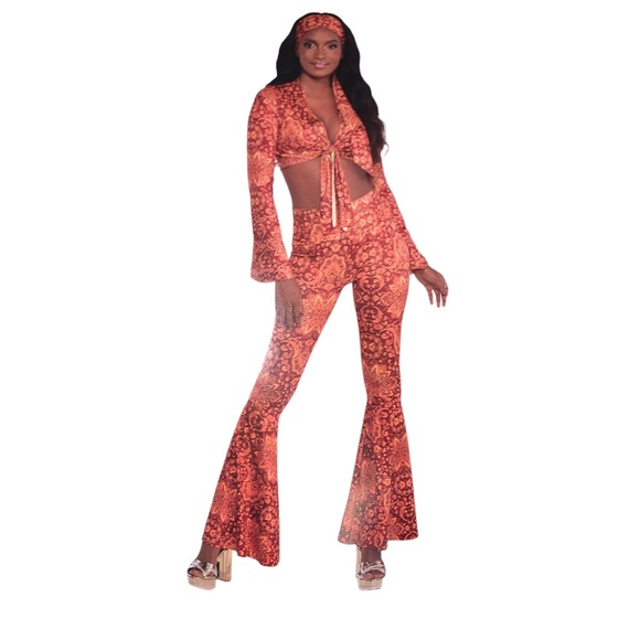 “70’s Free Spirit” Adult Halloween Costume Size 6-8 - Picture 1 of 6